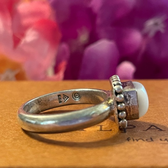 Silpada Mother of Pearl button framed Sterling Silver Ring R1617 - Picture 13 of 15